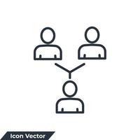 communication icon logo vector illustration. connection people symbol template for graphic and web design collection