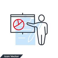 presentation icon logo vector illustration. training symbol template for graphic and web design collection