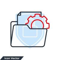 data management icon logo vector illustration. document project symbol template for graphic and web design collection