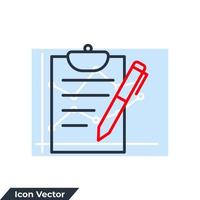 informe icono logo vector ilustración. plantilla de símbolo de auditoría y análisis para la colección de diseño gráfico y web