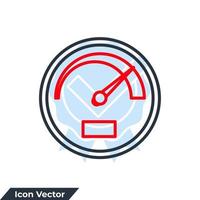 velocity icon logo vector illustration. speedometer symbol template for graphic and web design collection