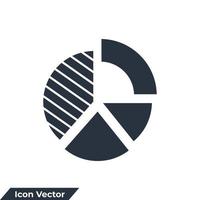 Ilustración de vector de logotipo de icono de gráfico circular. plantilla de símbolo de diagrama para la colección de diseño gráfico y web