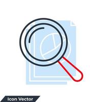 Magnifying glass icon logo vector illustration. search symbol template for graphic and web design collection