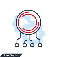 mind map icon logo vector illustration. mind mapping symbol template for graphic and web design collection