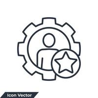 ilustración de vector de logotipo de icono de habilidad. plantilla de símbolo de habilidades de empleado para la colección de diseño gráfico y web