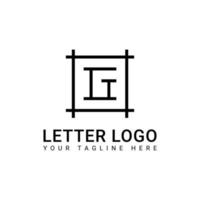 Simple and Clean Black Monogram Logo Design With the Letter G vector