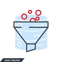 Funnel icon logo vector illustration. data filter symbol template for graphic and web design collection