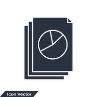 ilustración de vector de logotipo de icono de documento. plantilla de símbolo de papel para la colección de diseño gráfico y web