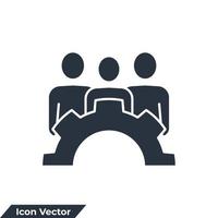 work group icon logo vector illustration. Management team symbol template for graphic and web design collection