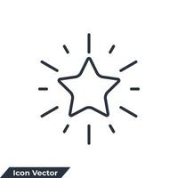 Shiny star icon logo vector illustration. excellence symbol template for graphic and web design collection