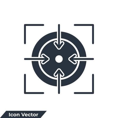 focus icon logo vector illustration. target symbol template for graphic and web design collection