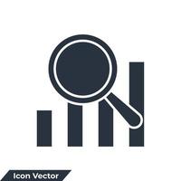 Analytics icon logo vector illustration. Data Analysis symbol template for graphic and web design collection