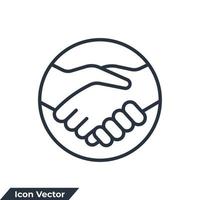 handshake icon logo vector illustration. partnership symbol template for graphic and web design collection
