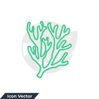 ilustración de vector de logotipo de icono de coral. hermosa plantilla de símbolo de flora submarina para la colección de diseño gráfico y web