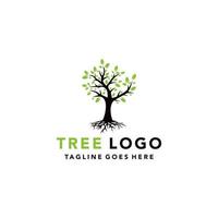 logotipo de árbol - ilustración vectorial, diseño de emblema en un fondo blanco vector