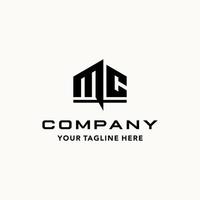 Letter MC building logo - vector illustration, emblem design suitable for your design need, logo, illustration, animation, etc.