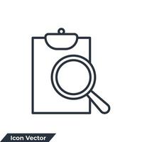 evaluate icon logo vector illustration. Audit symbol template for graphic and web design collection