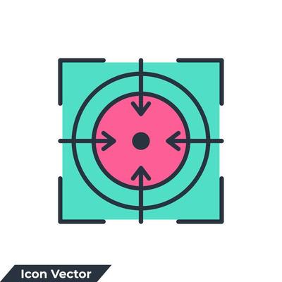 focus icon logo vector illustration. target symbol template for graphic and web design collection