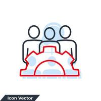 work group icon logo vector illustration. Management team symbol template for graphic and web design collection