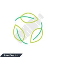 recycling icon logo vector illustration. Recycle symbol template for graphic and web design collection