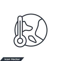 global warming icon logo vector illustration. Global temperature symbol template for graphic and web design collection