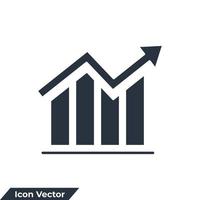 bar graph icon logo vector illustration. Statistics symbol template for graphic and web design collection