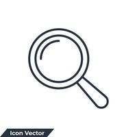 Magnifying glass icon logo vector illustration. search symbol template for graphic and web design collection