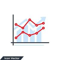 line graph icon logo vector illustration. diagram symbol template for graphic and web design collection