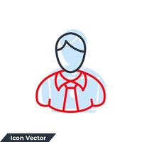 businessman icon logo vector illustration. user man symbol template for graphic and web design collection