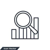 Analytics icon logo vector illustration. Data Analysis symbol template for graphic and web design collection