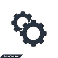 processing icon logo vector illustration. cogwheel and process symbol template for graphic and web design collection