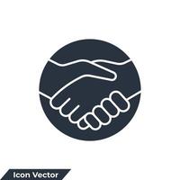 handshake icon logo vector illustration. partnership symbol template for graphic and web design collection