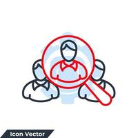 recruitment icon logo vector illustration. Human Resource symbol template for graphic and web design collection