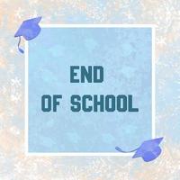 Happy end of school with colorful background, celebration for end of school vector