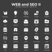 icono web y seo vector