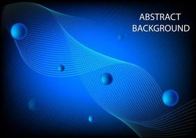 abstract background line curve parallel with blue ball vector illustration