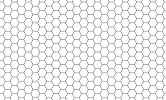 Hexagon honeycomb seamless pattern. Honeycomb grid seamless texture. Hexagonal cell texture. Bee honey hexagon shapes. Vector illustration on white background