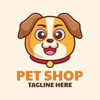 Smiling Dog Cartoon Logo Design vector