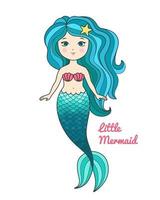 Little Mermaid Cartoon vector