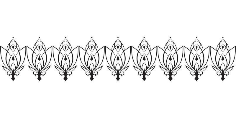 Decorative seamless ornamental border. Floral, gothic, tribal, ethnic, arabic, indian, art deco style. For tattoo, decoration, print.