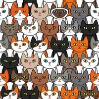 Cats Seamless Pattern vector