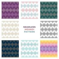 Set Tracery Colorful Seamless Patterns