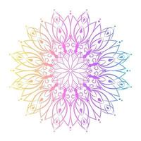 Rainbow Mandala Colorful Ornament vector