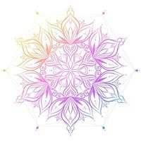 Rainbow Mandala Colorful Ornament vector