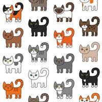 Cats Seamless Pattern vector