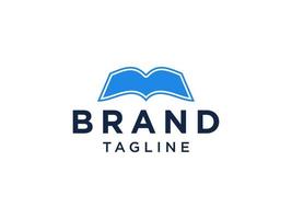 diseño de vector plano de educación de logotipo de libro abierto. utilizable para logotipos de negocios y educación.