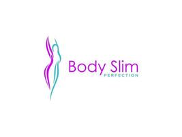 Abstract Slim and  Fit Body for Healthy Live logo design. Usable for Business and Branding Logos. Flat Vector Logo Design Template Element.