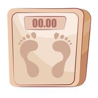 Scales are an indispensable thing in losing weight and proper nutrition. stock vector flat illustration of floor scales. icon isolated on white element for design.