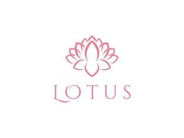 belleza elegante flor de loto spa inspiración para el diseño del logotipo. utilizable para logotipos comerciales y de marca. elemento de plantilla de diseño de logotipo de vector plano.