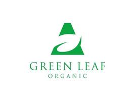 Leaf Initial Letter A logo design inspiration. Usable for Business and Branding Logos. Flat Vector Logo Design Template Element.